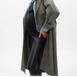 (2 for $25) Gap XL vegan leather maternity leggings
